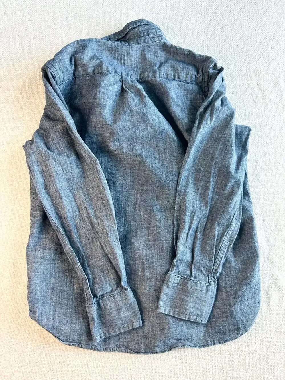 Gap Kids Long-Sleeve Chambray Shirt Size M (8) Blue Button-Down